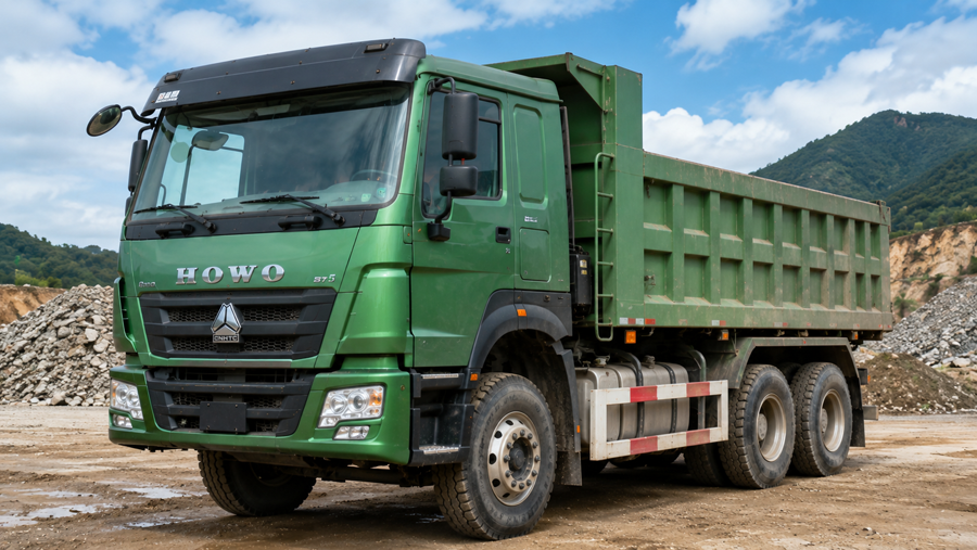 Đánh giá chất lượng Xe ben 4 chân Howo thùng Vuông dài 6,3m 2017 | Kimphucgroup.com